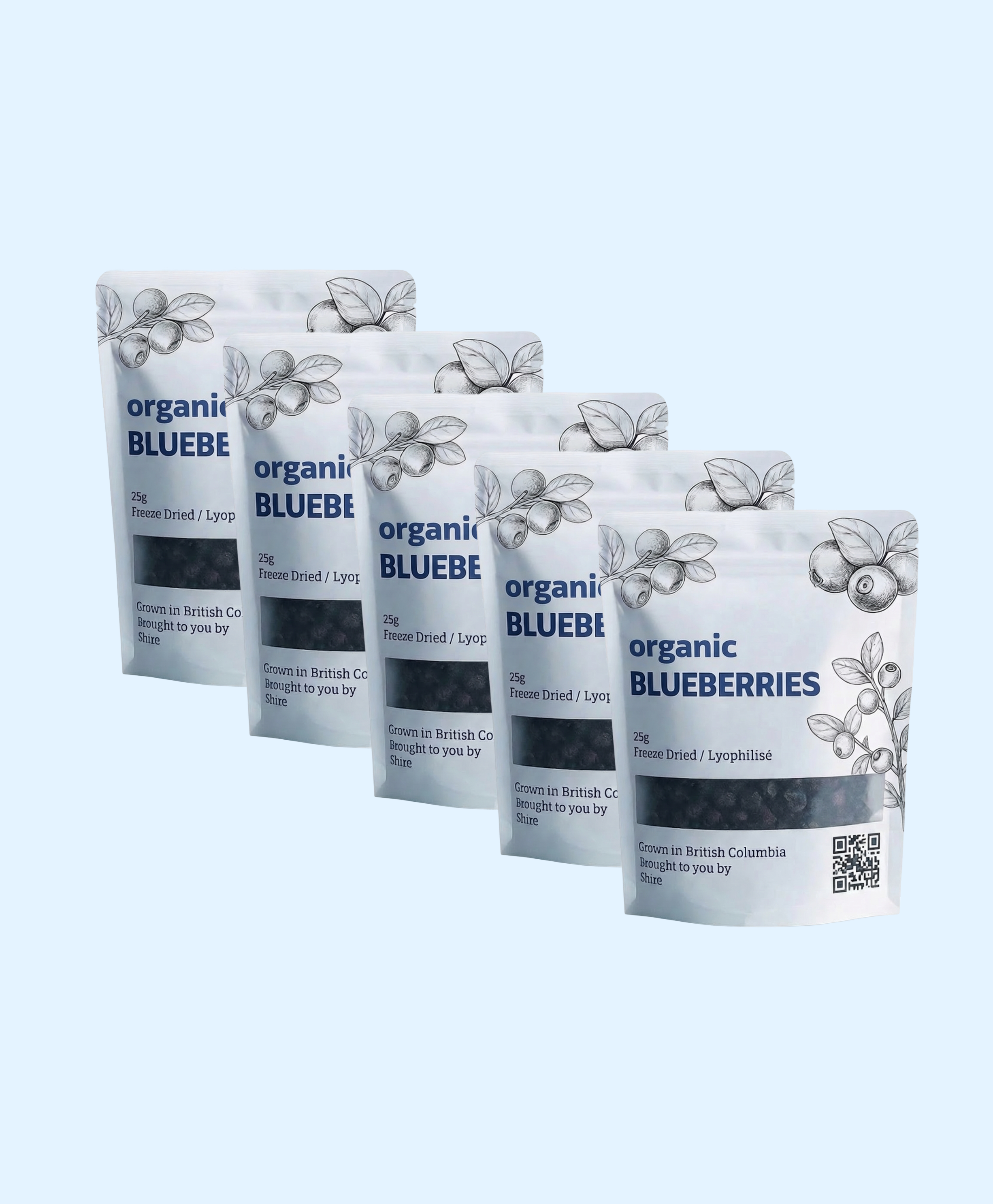 BC Organic Blueberries (5 x 25g Packs)